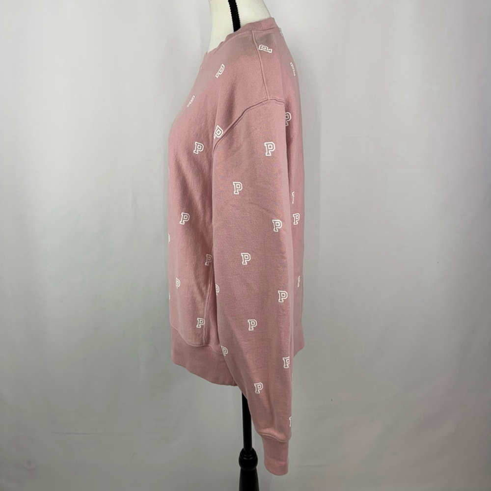 Victoria's Secret PINK Sweatshirt Womens M Crew Neck Fleece Lined Cozy Pullover - Picture 5 of 13